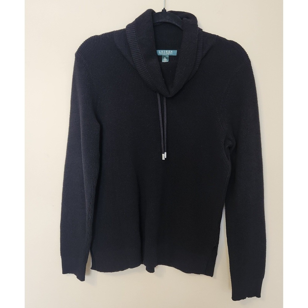 Lauren Ralph Lauren Womens Waffle Knit Cowl Neck‎ Pullover Sweater LP Set of 2 - Picture 5 of 9